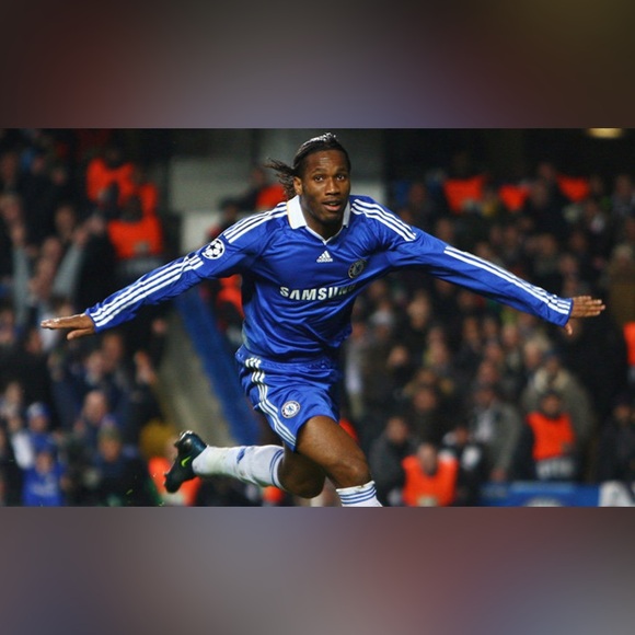 Chelsea Home Jersey Champions League 2008/2009 Longsleeves DROGBA #11 - Picture 8 of 8